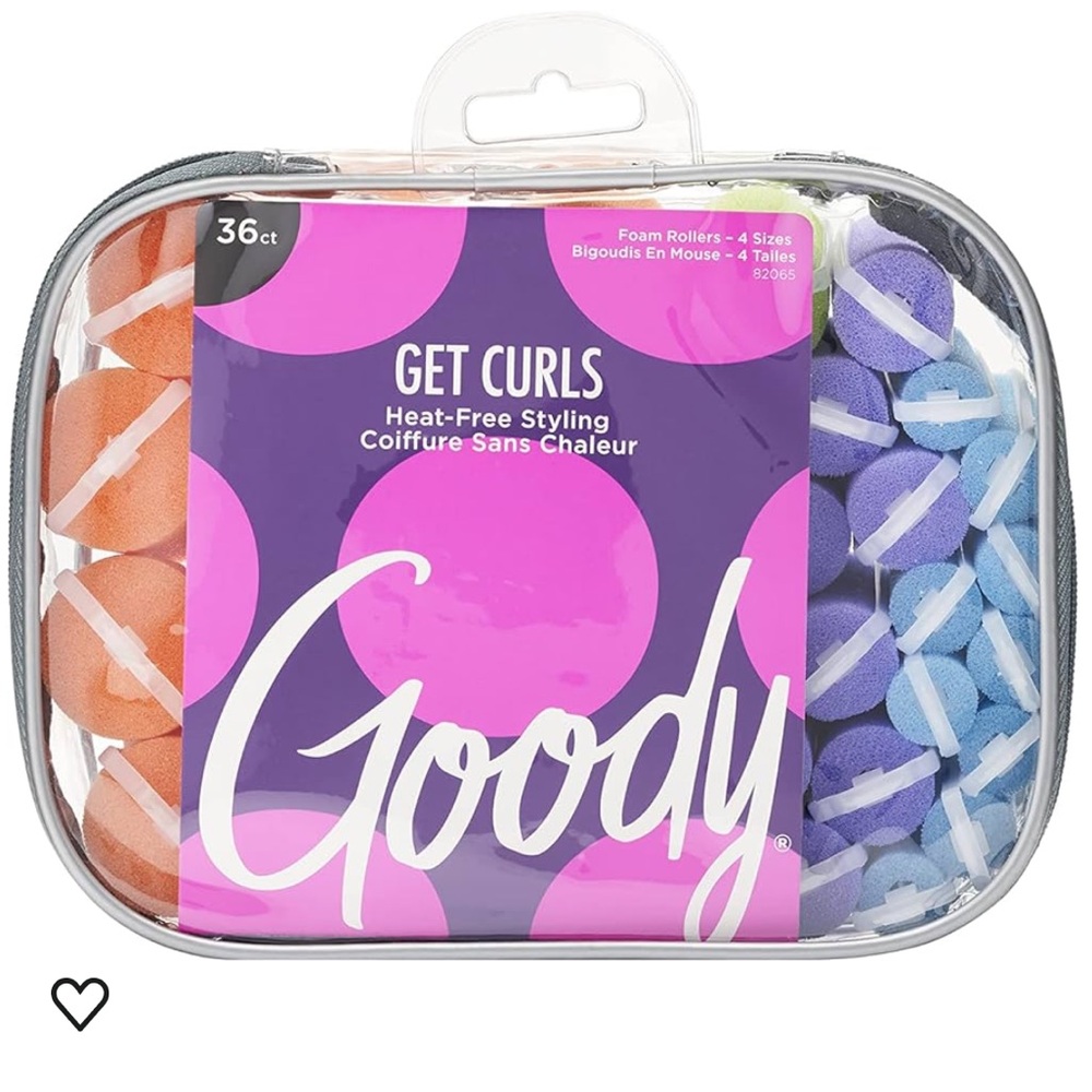 Goody GoCurl Foam Hair Rollers, Assorted Colors, 36 Count